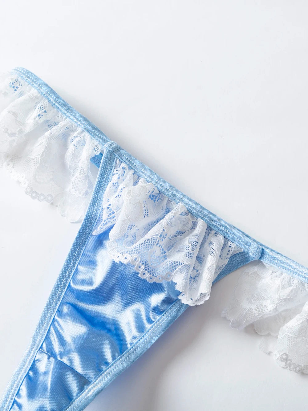 Satin Jacquard Lace Lingerie Set