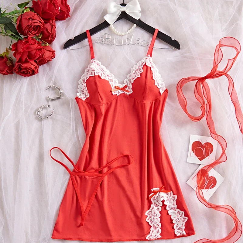 Seamless Strap Lounge Bra and Skirt Set