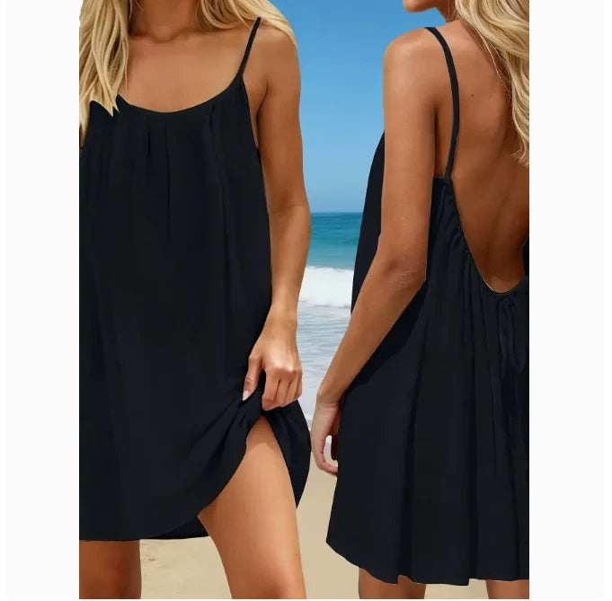 Sleeveless Backless Mini Sundress