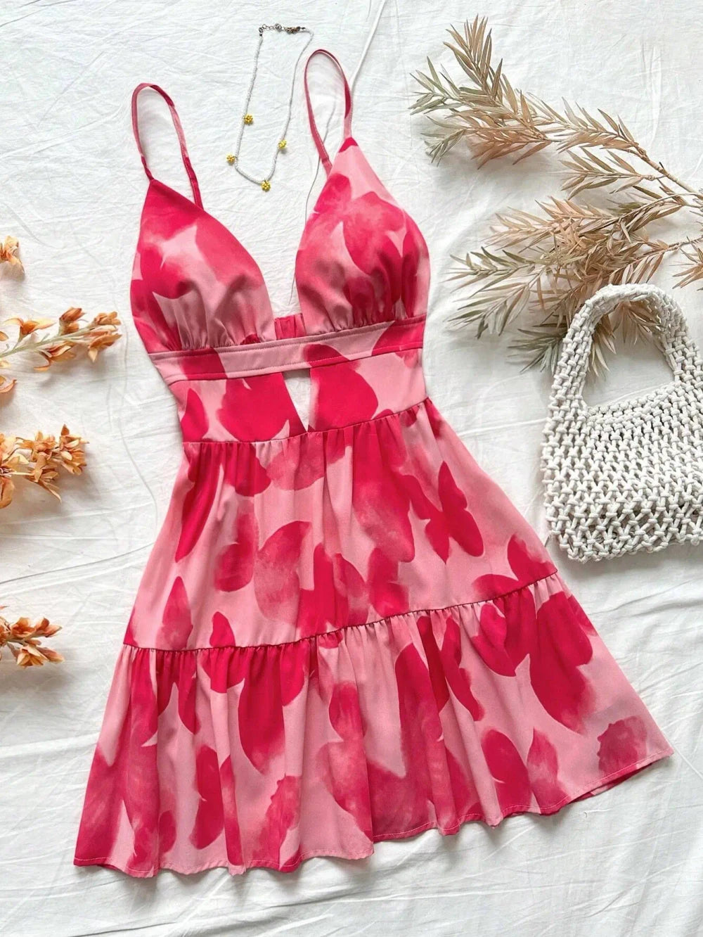 Leopard Print Mini Camisole Dress