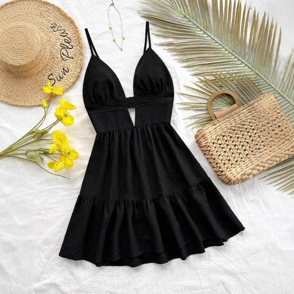 Leopard Print Mini Camisole Dress