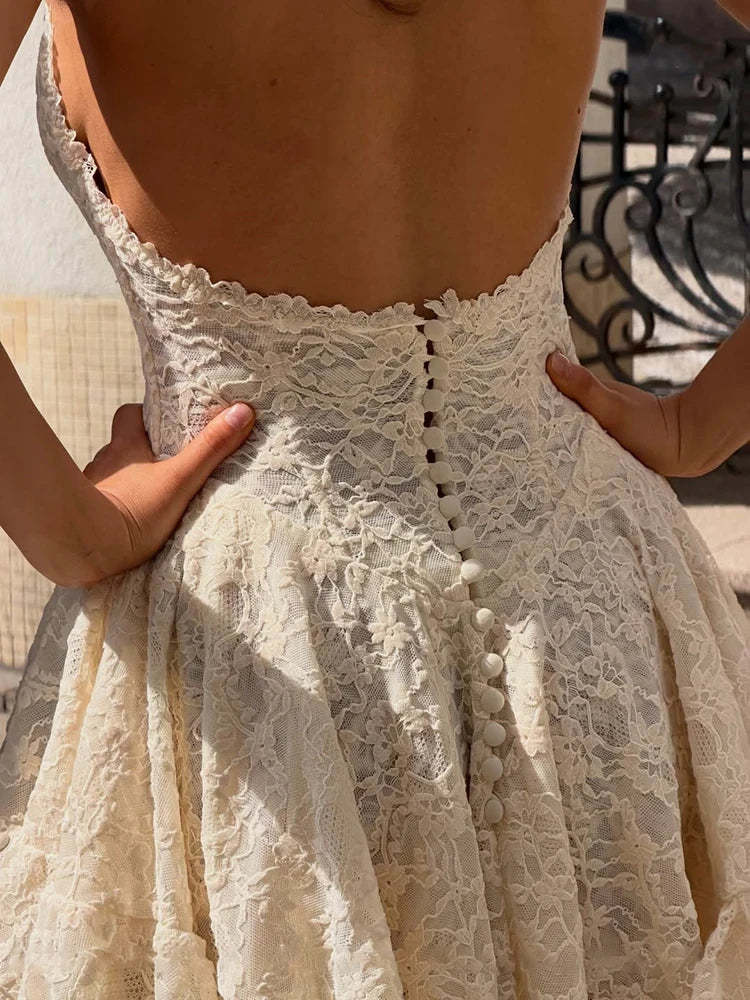 Lace Halter Mini Dress