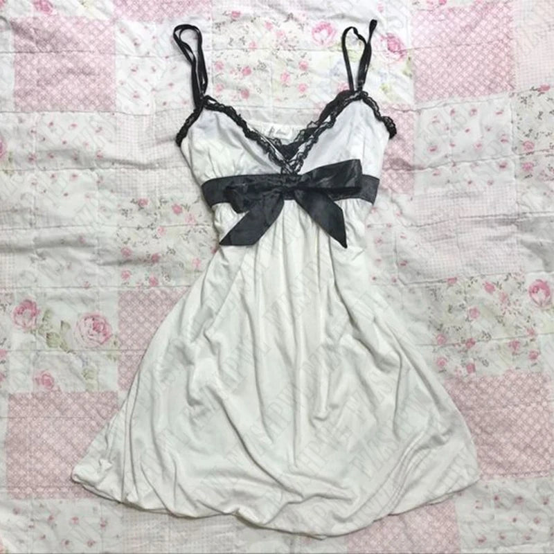 Solid Lace Bow Dress