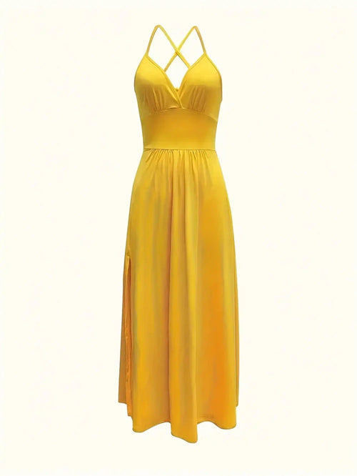 Backless Lace-Up Camisole Dress