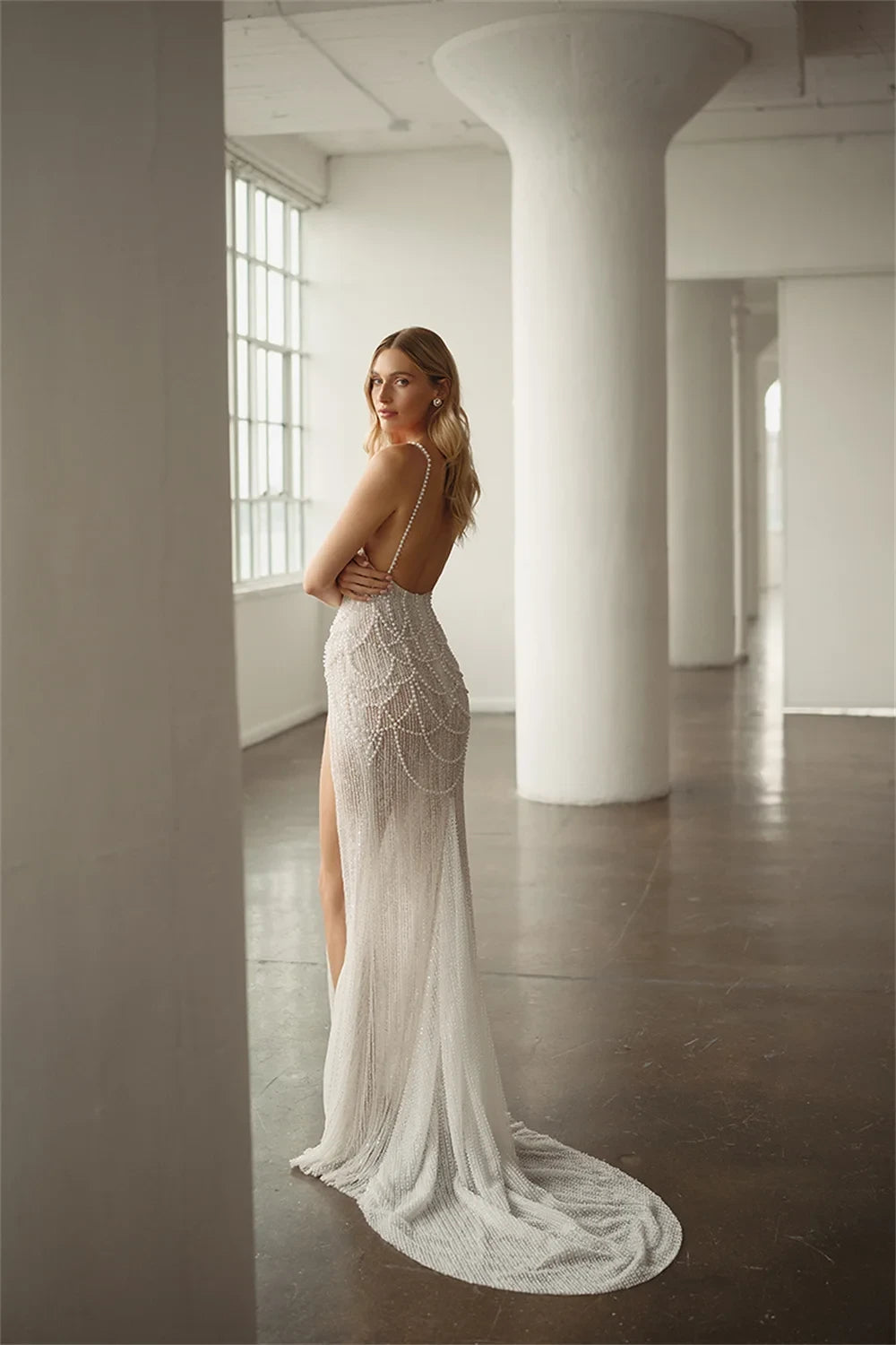 Custom Silk Mermaid Wedding Dress