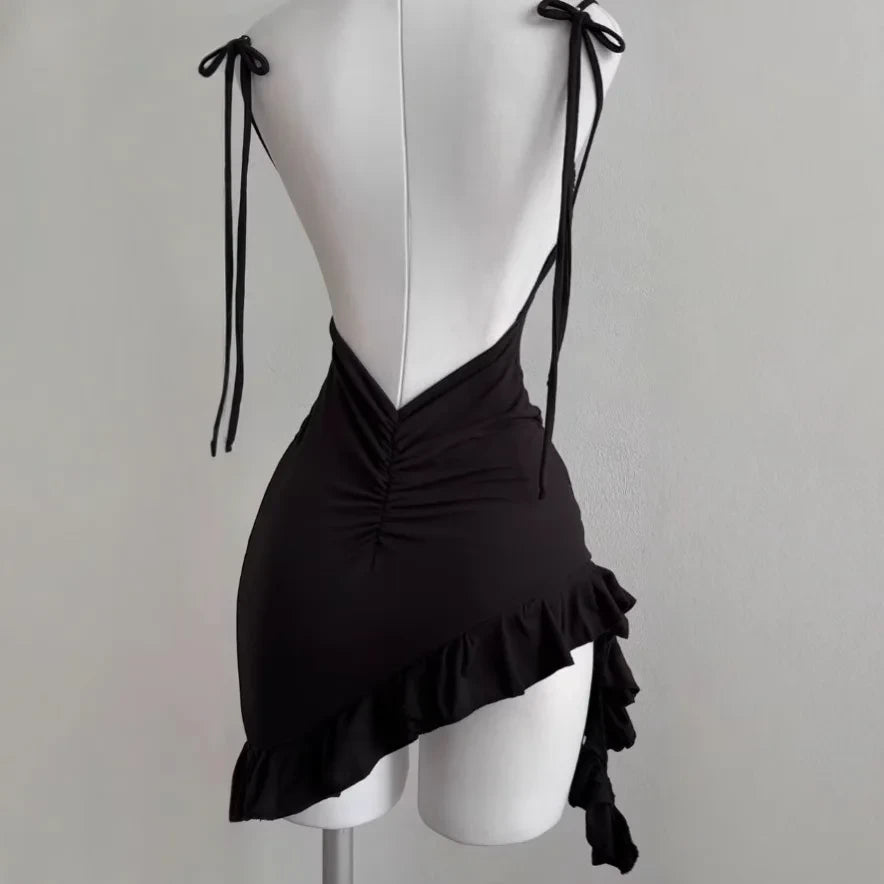 Sleeveless Backless Mini Dress