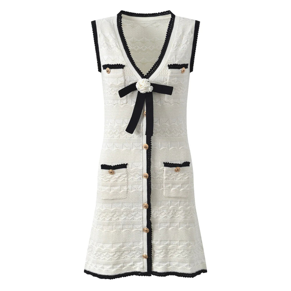 Floral Knitted Mini Dress