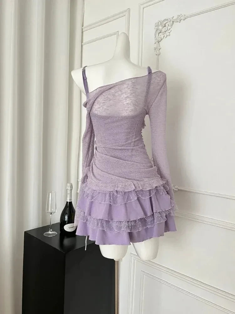 Chic Lace Two Piece Dress Set
