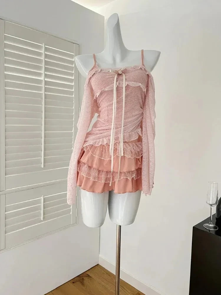 Chic Lace Two Piece Dress Set