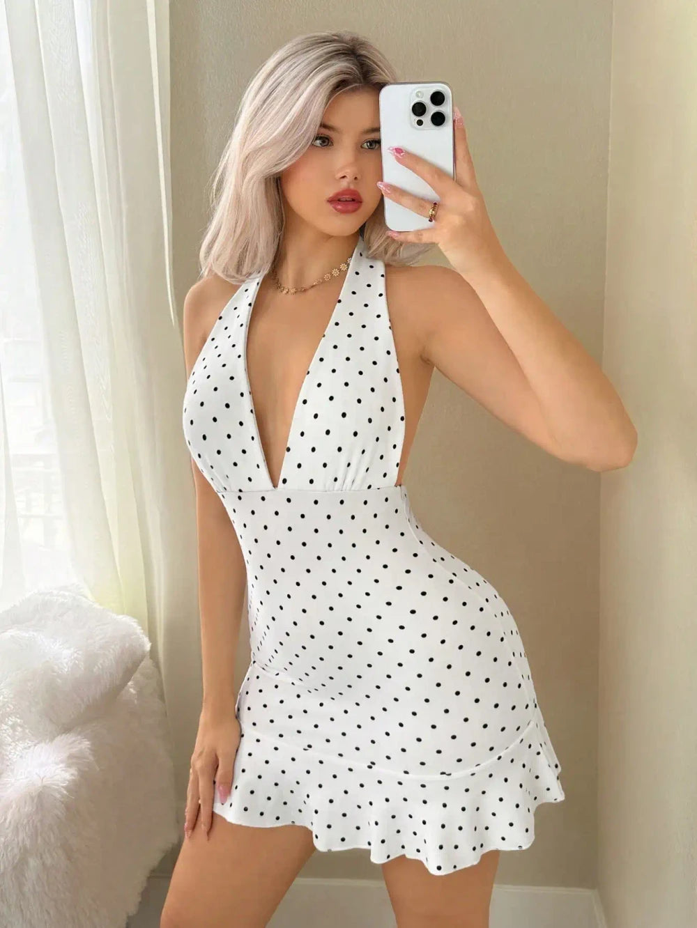 Halter Neck Mini Dress