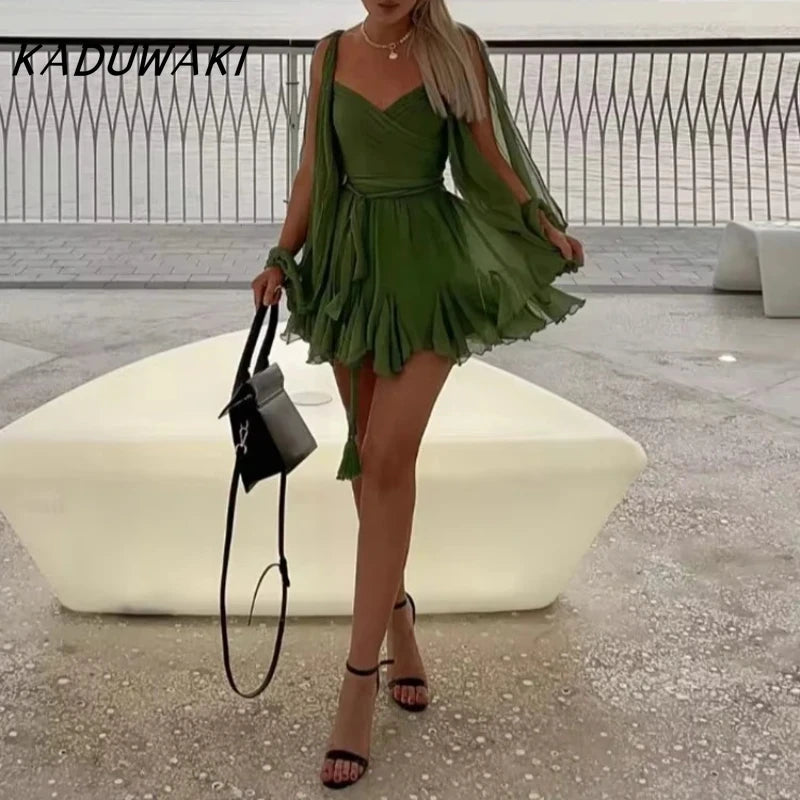 Chic Pleated Mini Dress