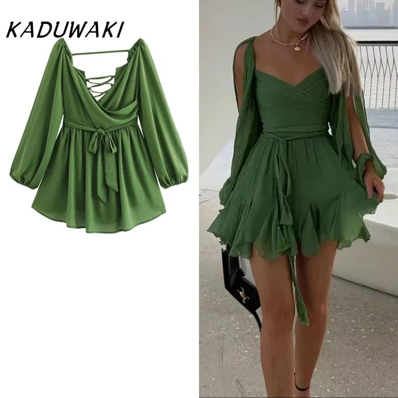 Chic Pleated Mini Dress