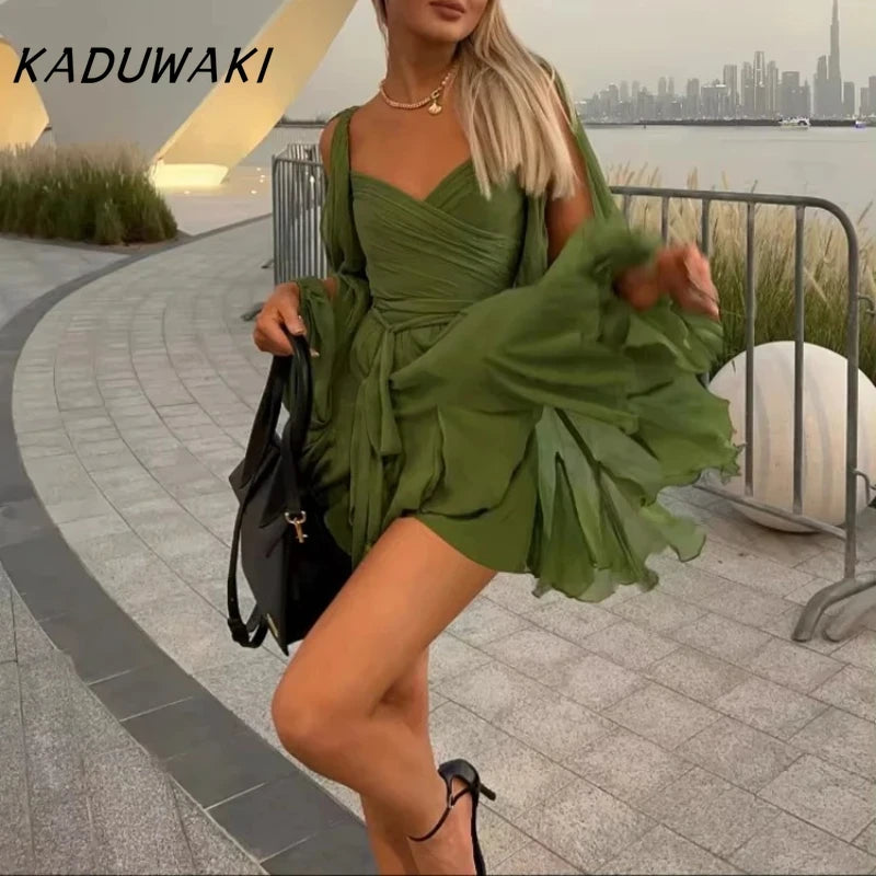 Chic Pleated Mini Dress