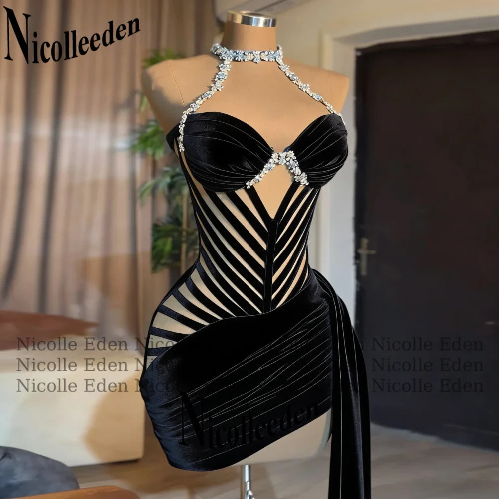 Pleated Satin Cocktail Dress