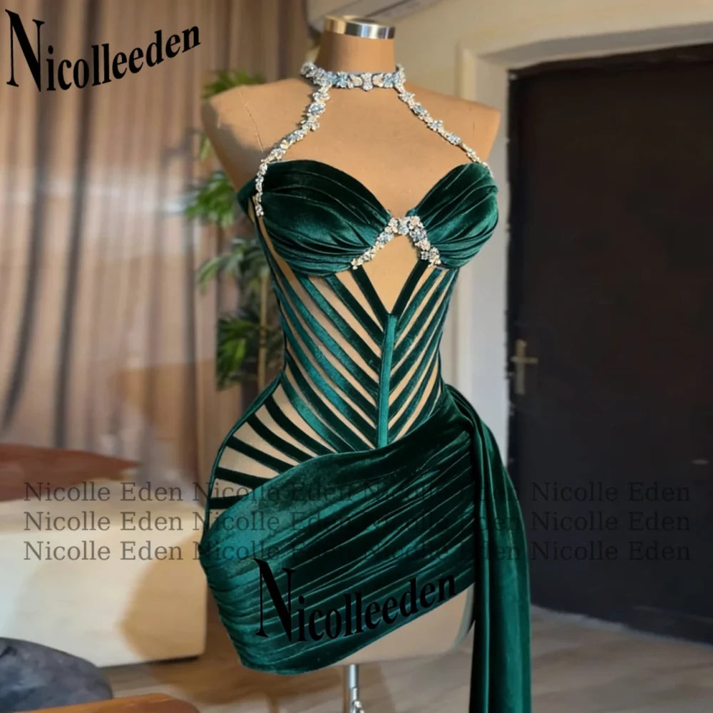 Pleated Satin Cocktail Dress