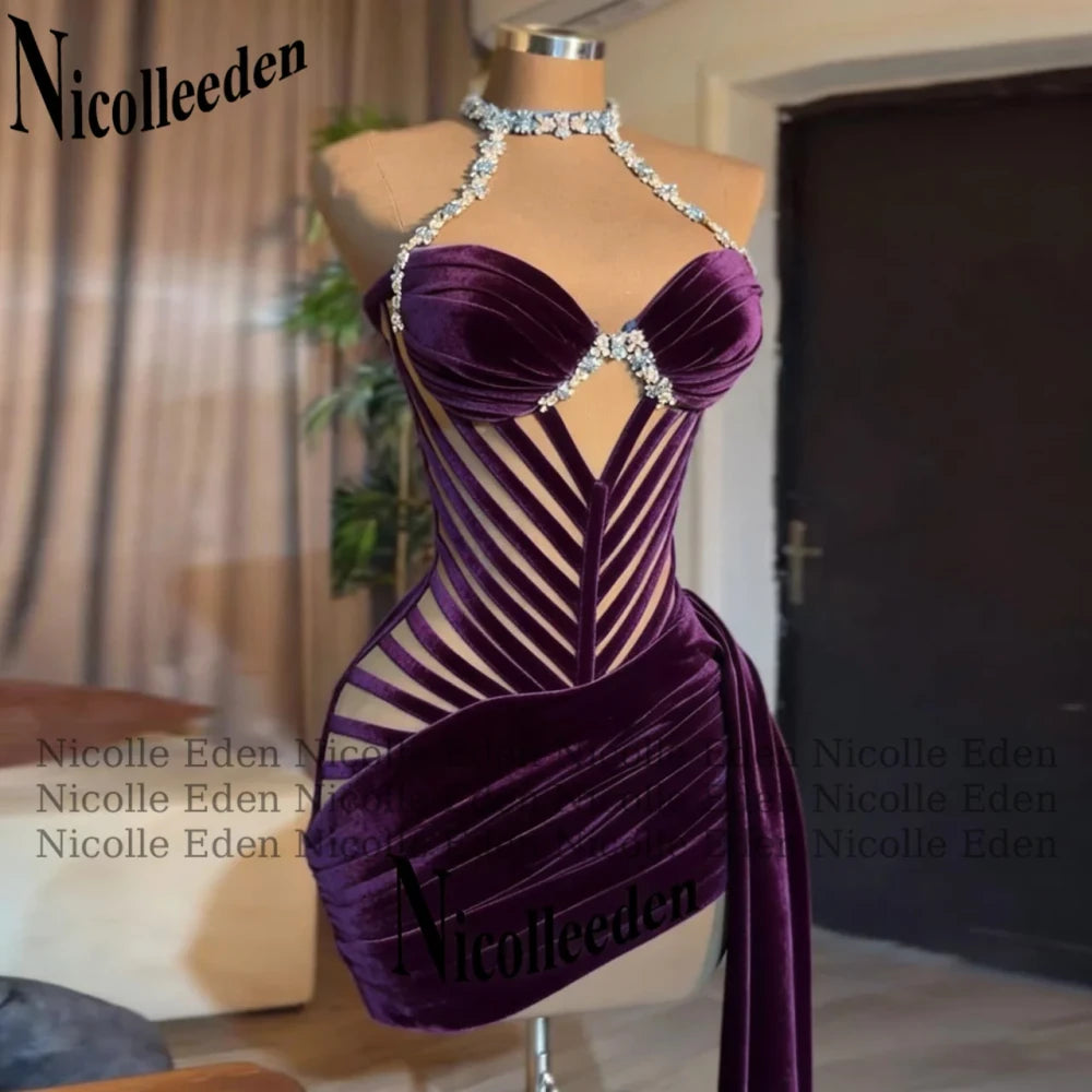 Pleated Satin Cocktail Dress